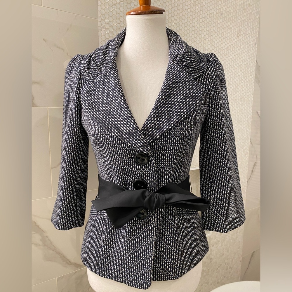 Classiques Entier - Stylized 3/4-Sleeve Wool Blend Blazer - EUC - XS
